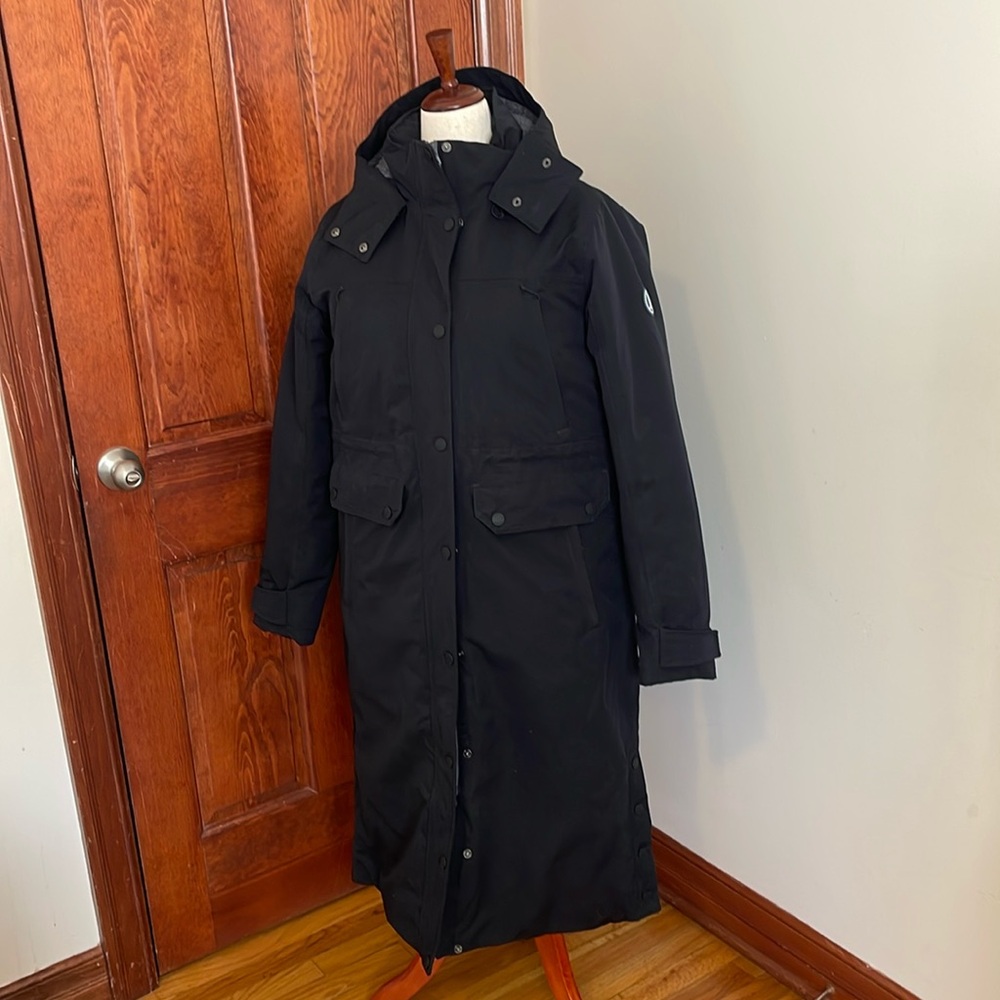 Lands End BLACK Women's Expedition Maxi Parka Waterproof XL. EUC!